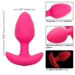 Cheeky Vibrating Glow-In-The-Dark Butt Plugs - Two Sizes