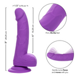 Neon Silicone Studs 6" Dildo