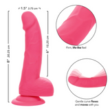 Neon Silicone Studs 6" Dildo