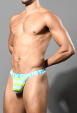 Andrew Christian Pendry Stripe Y-Back Thong w/ ALMOST NAKED® (93313)