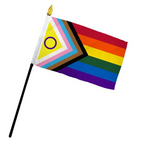 Handheld Intersex Inclusive Pride Flag 4" X 6"
