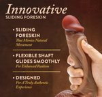 Blush - Renaissance - Raphael 9.5" Sliding Foreskin Dildo w Squeezable Balls (9.33403)