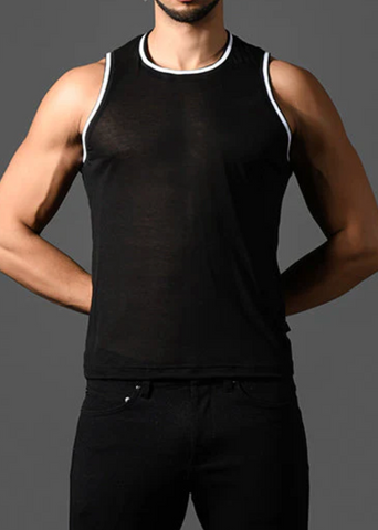 Andrew Christian Sheer Burnout Ringer Tank (20031)