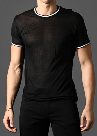 Andrew Christian Sheer Burnout Ringer Tee (10445)