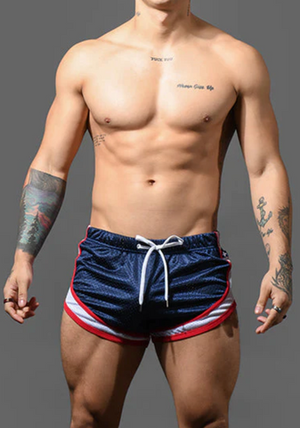 Andrew Christian Sports Mesh Jogger Shorts (3" Inseam) (6879)