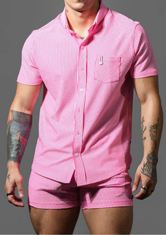 Andrew Christian Hamptons Capsule Seersucker Shirt (10441)