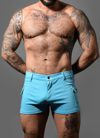 Andrew Christian Skinny Stretch Jean Shorts (3" Inseam) (6890)