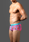 Andrew Christian Pink Paradise Buckle Swim Trunk (70173)