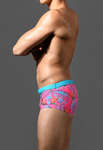 Andrew Christian Pink Paradise Buckle Swim Trunk (70173)