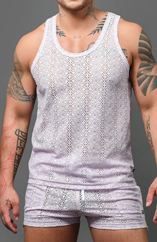 Andrew Christian Miami Cabana Boy Art Deco Tank (20059)