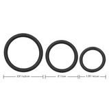 CalExotics - Rubber Ring Black 3pc Set (1407.03.2)