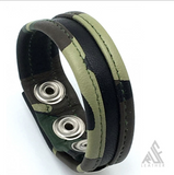 3-Snap Leather Striped Cockrings (TCI-9717)