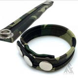 3-Snap Leather Striped Cockrings (TCI-9717)