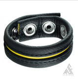 3-Snap Leather Striped Cockrings (TCI-9717)