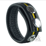 3-Snap Leather Striped Cockrings (TCI-9717)