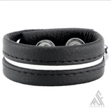 3-Snap Leather Striped Cockrings (TCI-9717)