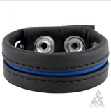 3-Snap Leather Striped Cockrings (TCI-9717)