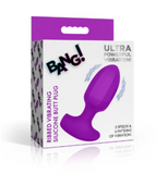 BANG! - Ribbed Vibrating Silicone Butt Plug (XRAH885)