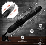 Master Series - Double Pounder Silicone Vibrating Dildo Thruster (XRAH806)