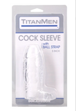 TitanMen - Cock Sleeve with Ball Strap - 2 sizes