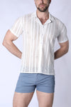 Timoteo Sicily Crochet Mesh Shirt (TMS253)