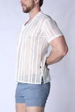 Timoteo Sicily Crochet Mesh Shirt (TMS253)