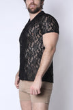 Timoteo Sorrento Button-Down Lace Shirt (TMS286)