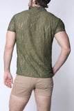 Timoteo Sorrento Button-Down Lace Shirt (TMS286)