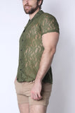 Timoteo Sorrento Button-Down Lace Shirt (TMS286)