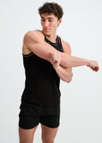 St33le Rib Stretch Cotton/Tencel Tank W/Fine Piping Detail (16011)