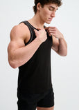 St33le Rib Stretch Cotton/Tencel Tank W/Fine Piping Detail (16011)