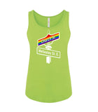 VRS Feminine Fit Rainbow Church/Wellesley Street Sign Tank Top