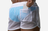 Pump White Mesh Short