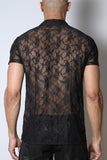 Timoteo Windsor Button-Down Lace Shirt (TMS290)