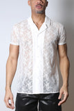 Timoteo Windsor Button-Down Lace Shirt (TMS290)
