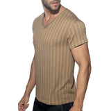 Addicted Barley V-Neck T-Shirt (AD1387)