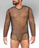 Alpha Charlie - Diamond Mesh Long Sleeved Tee