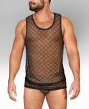 Alpha Charlie - Rhombus Mesh Tank Top