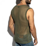 ES Collection Open-Grid V-Neck Sleeveless Top (TS380)