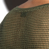 ES Collection Open-Grid V-Neck Sleeveless Top (TS380)