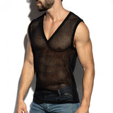 ES Collection Open-Grid V-Neck Sleeveless Top (TS380)