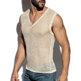 ES Collection Open-Grid V-Neck Sleeveless Top (TS380)