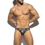 ES Collection Peacock Print Swim Brief (2604)