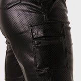 Locker Punch Hole Leatherette Loose Fit Cargo Short (LK0977)