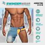 Addicted Shiny Pique Swimderwear Thong (AD1377)
