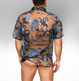 Alpha Charlie - Embroidered Blue Floral
