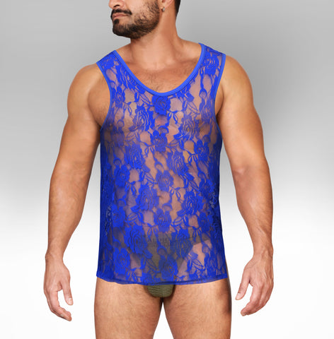 Alpha Charlie - Rose Mesh Tank Top