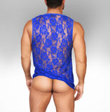 Alpha Charlie - Rose Mesh Tank Top