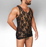 Alpha Charlie - Rose Mesh Tank Top