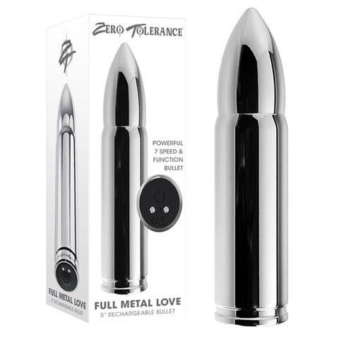 Full Metal Love - Rechargeable Chrome Bullet Vibrator (EV001027)